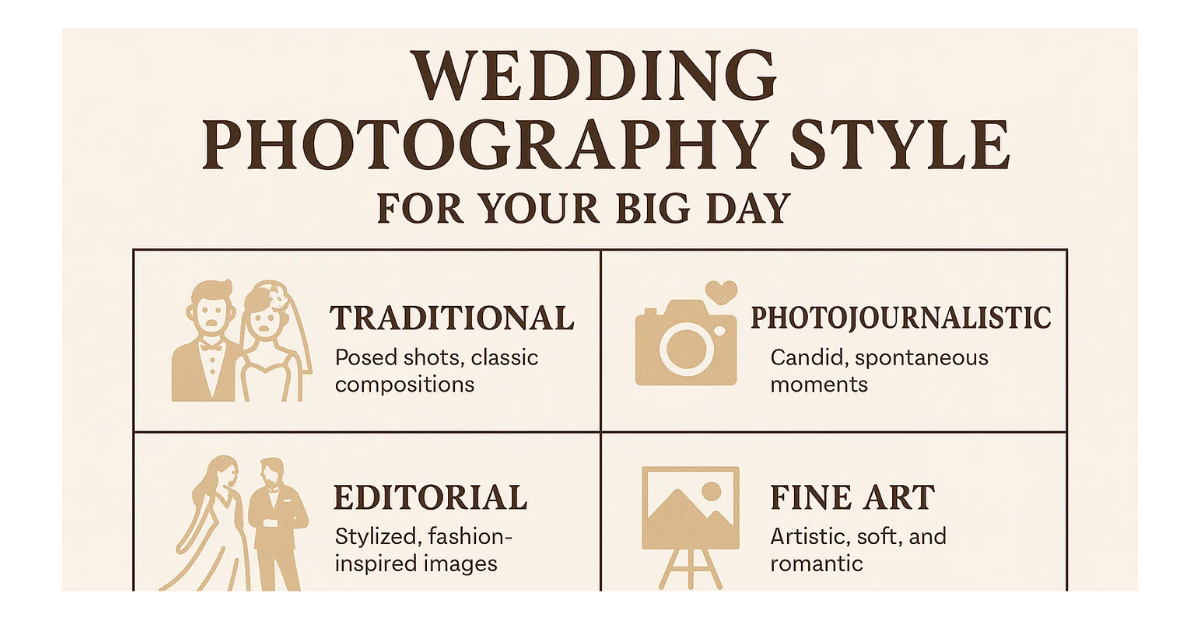 How to Choose the Right Wedding Photography Style for Your Big Day