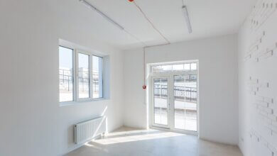 An office under renovation