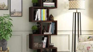 bookshelf design from wooden street