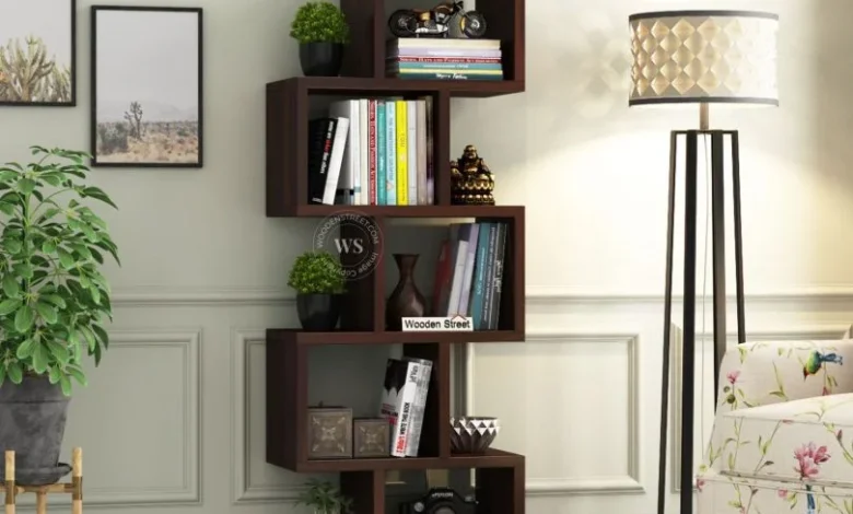 bookshelf design from wooden street
