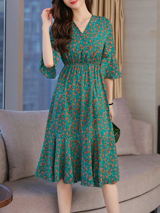 sea green color dress, Hayascreation