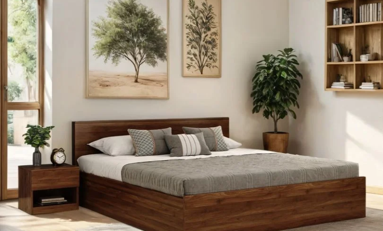 wooden bed from wooden street