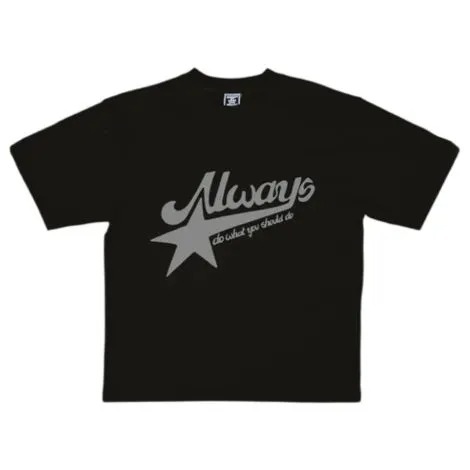 Always Star Up Tshirt Black