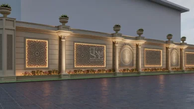 Boundary wall design - Stone Art By SKL