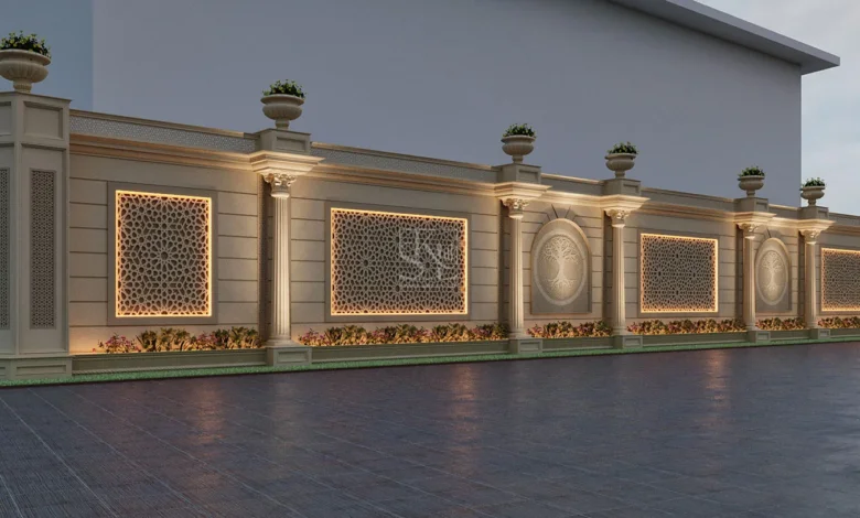 Boundary wall design - Stone Art By SKL