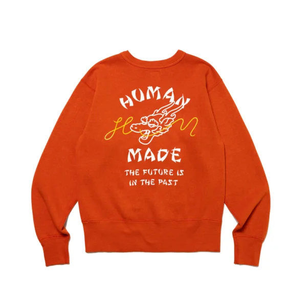 Human Made Orange Sweatshirt – The Future Is Past