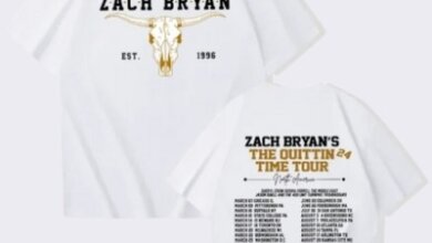 Zach Bryan The Quittin Time Tour 2024 White Shirt