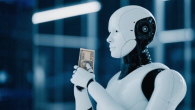 Business owner using AI tools to reduce costs and avoid cash advances