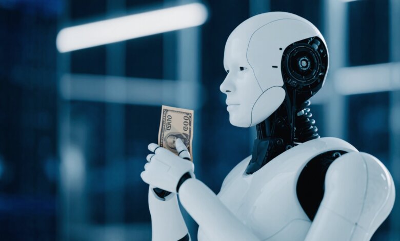 Business owner using AI tools to reduce costs and avoid cash advances