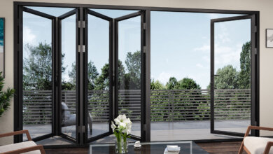 folding glass doors