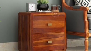 buy bedside table design from wooden street