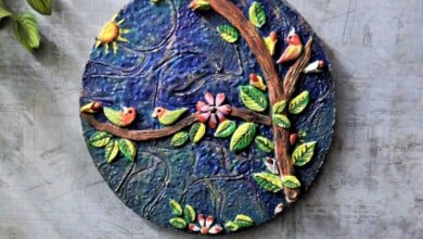 wall art design wooden street