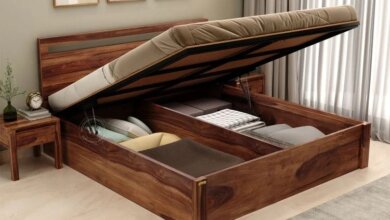 ws wooden king bed