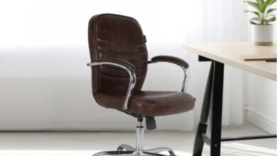 office chair at wooden street