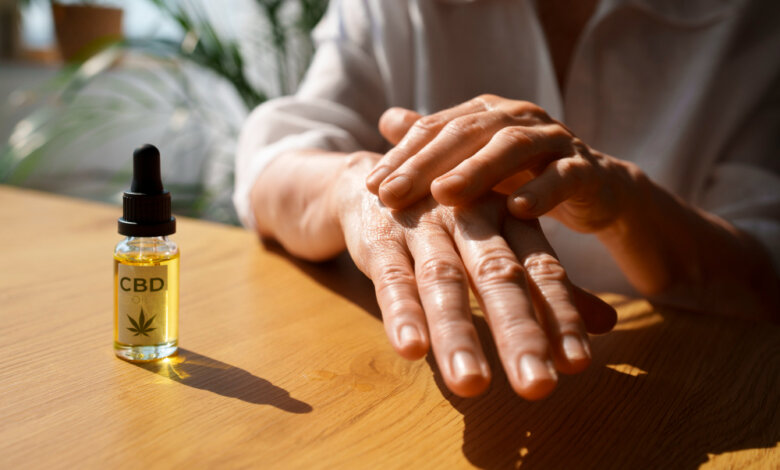 CBD oil and recovery gel showcased, offering natural relief with 3000mg THC-free oil for effective wellness solutions.