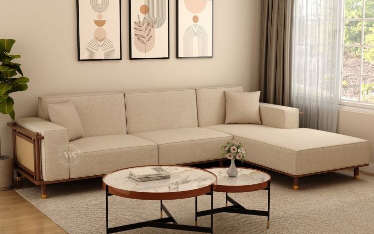 l shape sofa design from wooden street