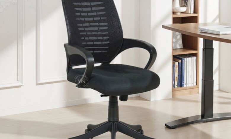office chair at wooden street