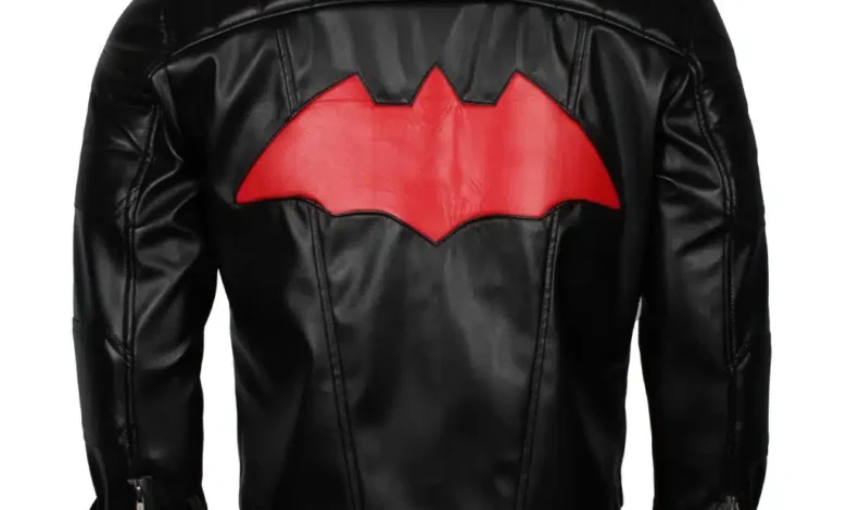 Black Hooded Arkham Knight Leather Jacket
