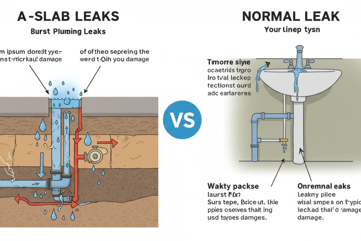 Slab Leak vs. Normal Plumbing Leak: What’s the Difference?