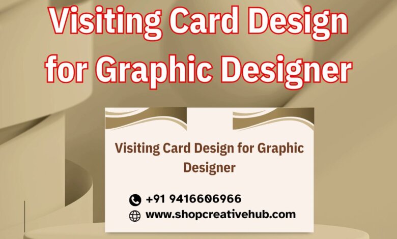 visiting card design for graphic designer