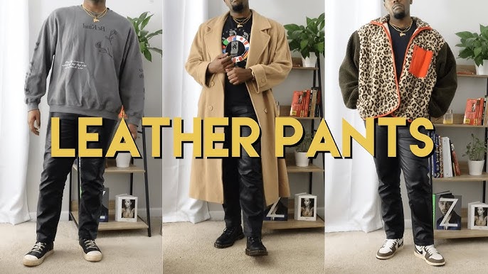 mens leather pants