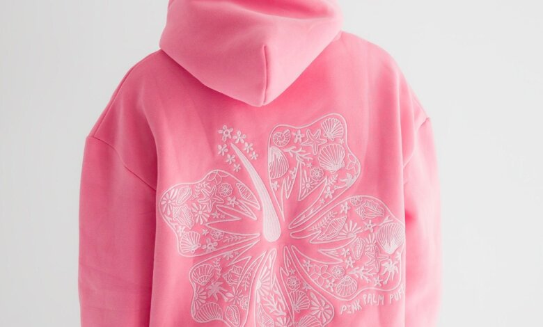 style pinkpalmpuff hoodie