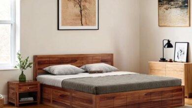 buy bed design from wooden street
