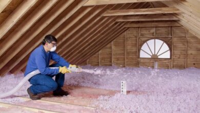 blown-in fiberglass insulation