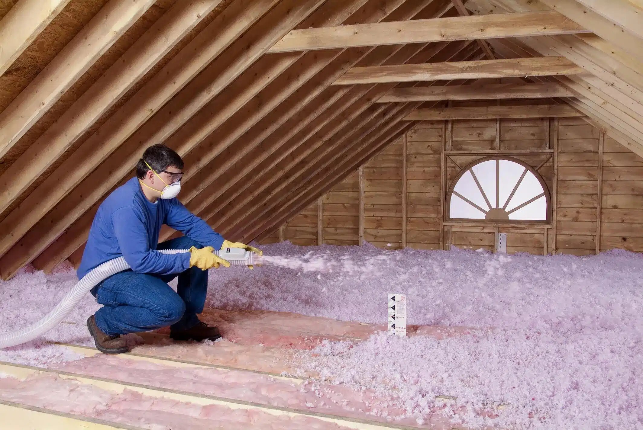 blown-in fiberglass insulation