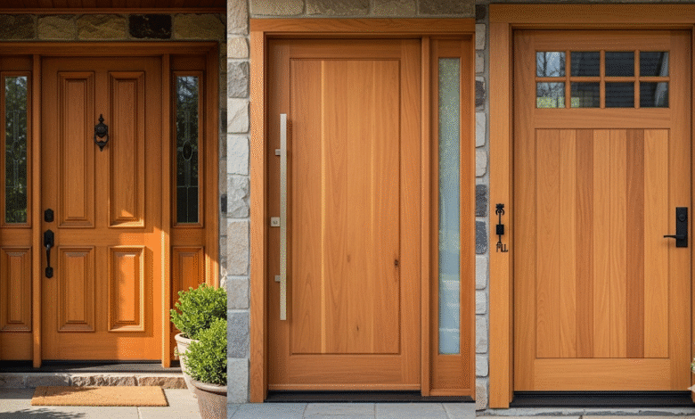 cedar front door