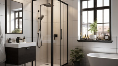 glass sliding doors for bathroom