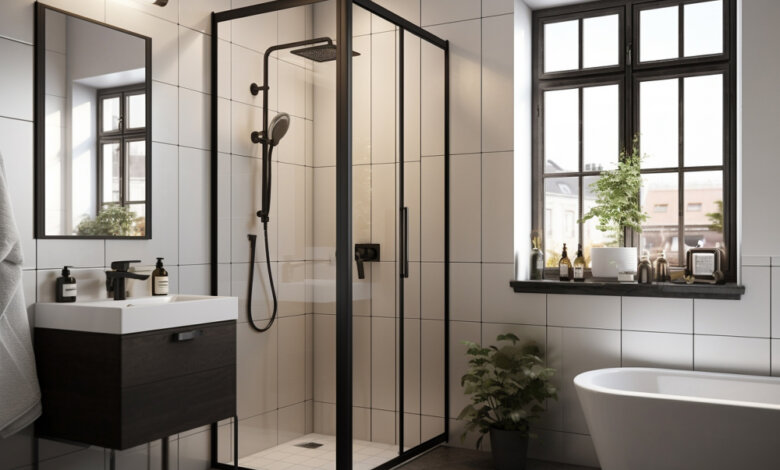 glass sliding doors for bathroom