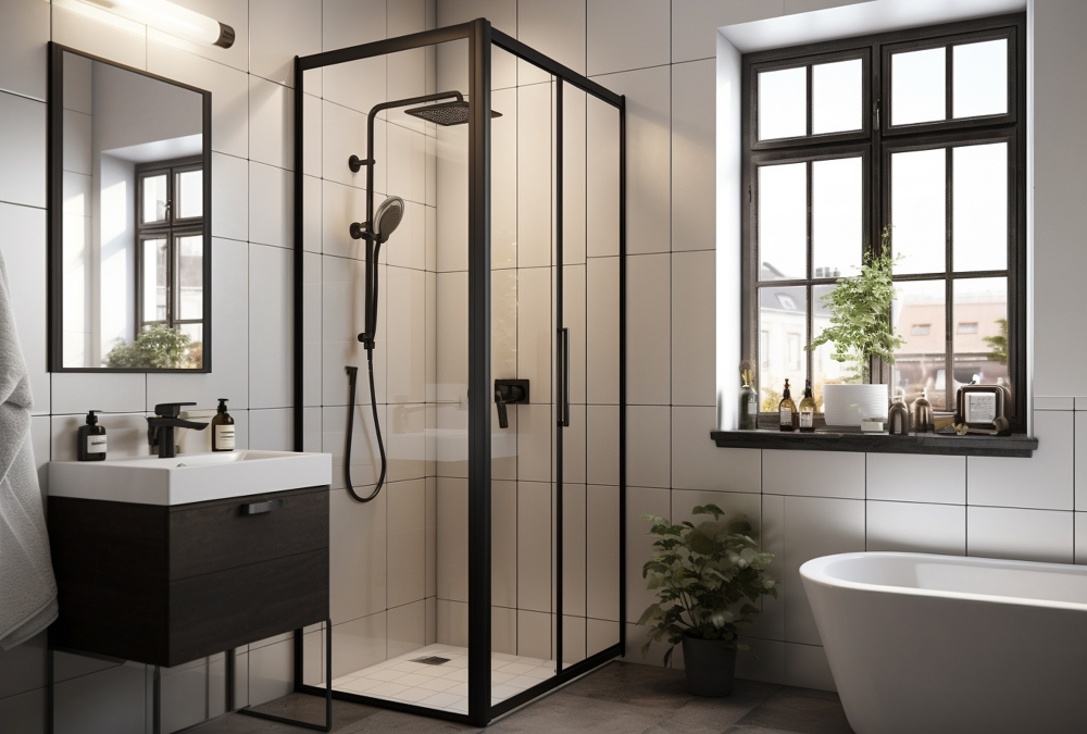 glass sliding doors for bathroom
