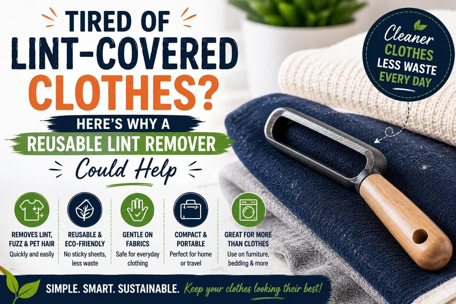 Tired of Lint-Covered Clothes? Here’s Why a Reusable Lint Remover Could Help